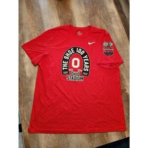 Men’s Nike Ohio State Buckeyes The Shoe 100 Year Anniversary Red Shirt Sz XL